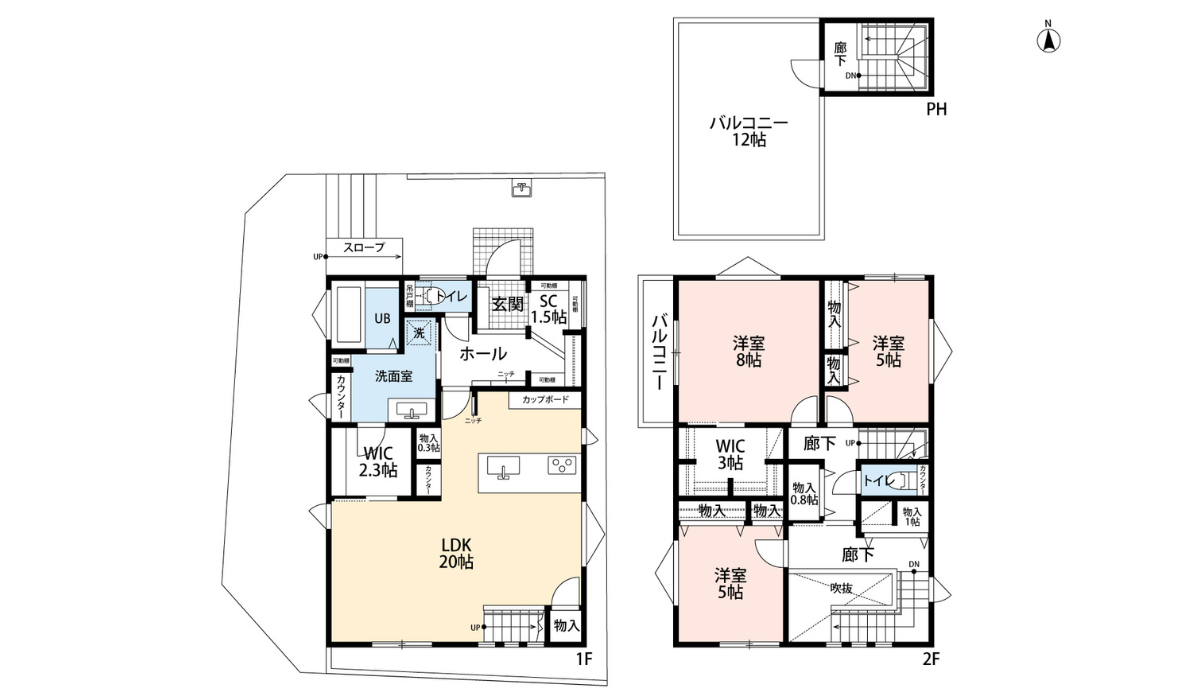 【SELECT design（グランフォルテ）建物プラン例間取り図】