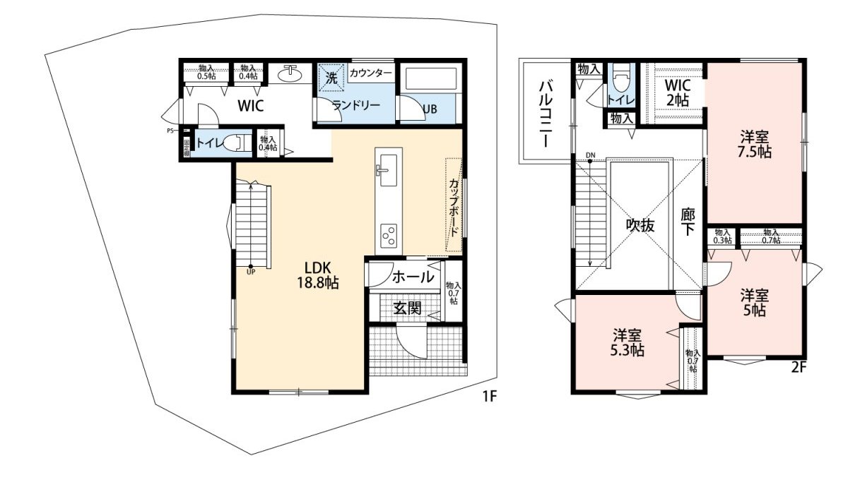 【SELECT design（グランフォルテ）建物プラン例間取り図】